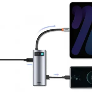 Adaptér 7w1 Baseus Hub USB-C na 2x USB 3.0 + HDMI + USB-C PD 030395