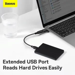 Baseus Ingenuity USB-C na USB-A adaptér, OTG (čierny) 031665