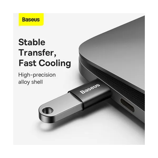 Baseus Ingenuity USB-C na USB-A adaptér, OTG (čierny) 031665