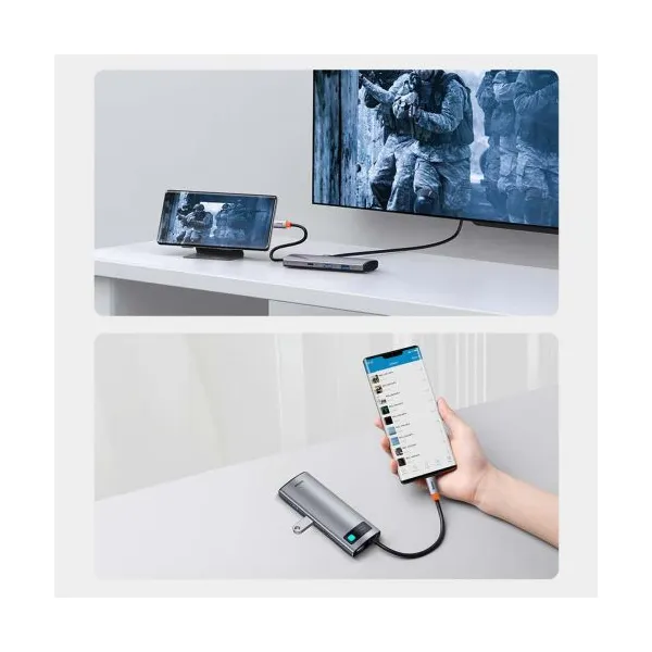 Adaptér 7w1 Baseus Hub USB-C na 2x USB 3.0 + HDMI + USB-C PD 030395