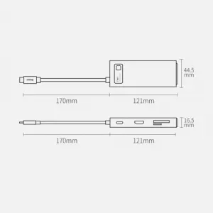 Adaptér 7w1 Baseus Hub USB-C na 2x USB 3.0 + HDMI + USB-C PD 030395