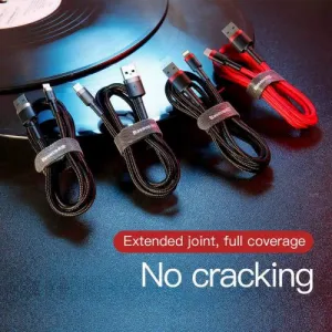 Baseus Lightning Cafule Cable 2.4A 1m Red + čierna (CALKLF-B19)
