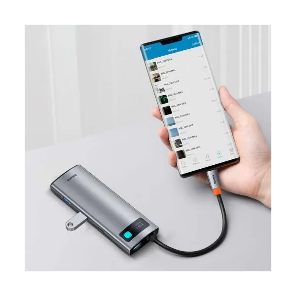 Adaptér 7w1 Baseus Hub USB-C na 2x USB 3.0 + HDMI + USB-C PD 030395