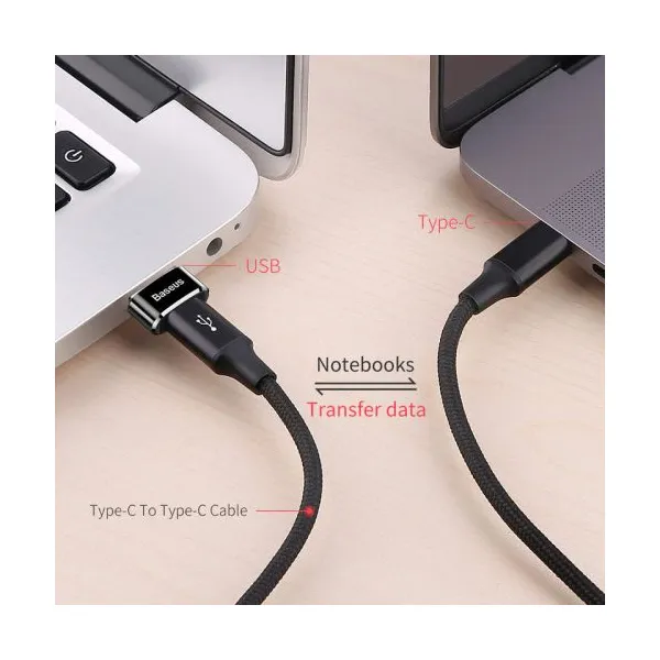 Adaptér Baseus USB-C na USB-A čierny Caaotg-01