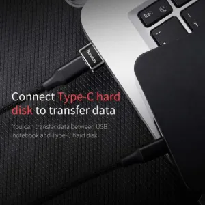 Adaptér Baseus USB-C na USB-A čierny Caaotg-01