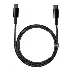 Baseus Tungsten Gold kábel USB-C na USB-C, 100 W, 1 m (čierny) 024650