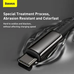 Baseus Tungsten Gold kábel USB-C na USB-C, 100 W, 2 m (čierny) 024651