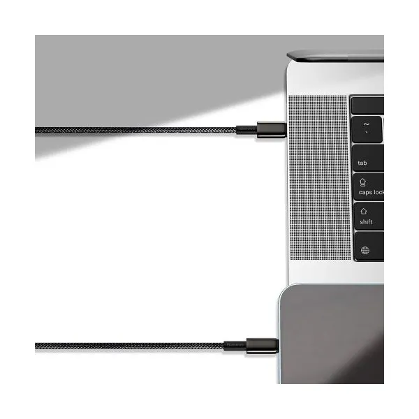 Baseus Tungsten Gold kábel USB-C na USB-C, 100 W, 2 m (čierny) 024651
