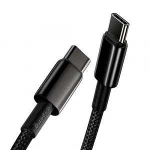 Baseus Tungsten Gold kábel USB-C na USB-C, 100 W, 1 m (čierny) 024650