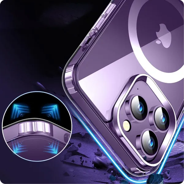TECH-PROTECT FLEXAIR Hybrid Kryt s MagSafe pre iPhone 15 Pro Max, Transparentný