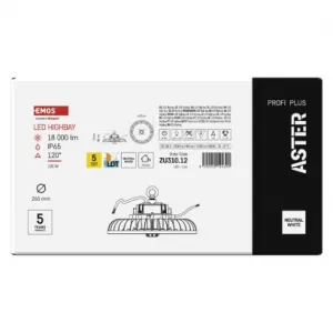 EMOS Lighting LED priemyselné závesné svietidlo HIGHBAY ASTER 120° 100W