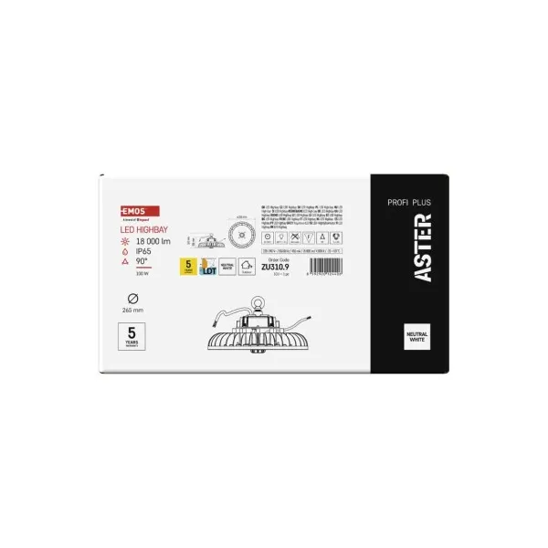 EMOS Lighting LED priemyselné závesné svietidlo HIGHBAY ASTER 90° 100W
