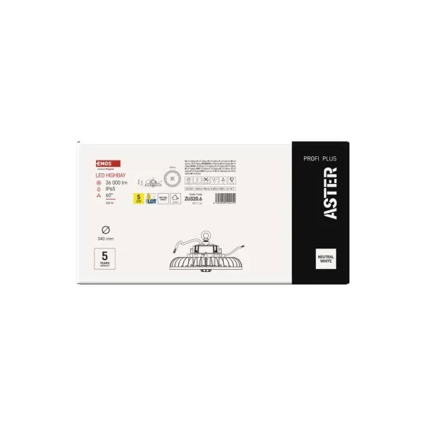 EMOS Lighting LED priemyselné závesné svietidlo HIGHBAY ASTER 60° 200W