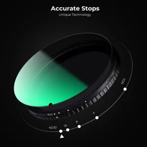 K&F Concept K&F 95MM Nano-X Variabilný/Fader ND Filter, ND2~ND32, W/O Black Cross s 3ks... 28577