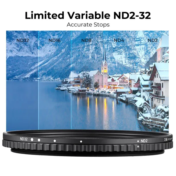 K&F Concept K&F 95MM Nano-X Variabilný/Fader ND Filter, ND2~ND32, W/O Black Cross s 3ks... 28577
