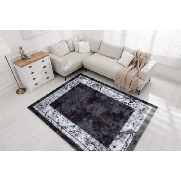 Koberec MIRO 51813.805 rám / mramor, krémový / sivý
