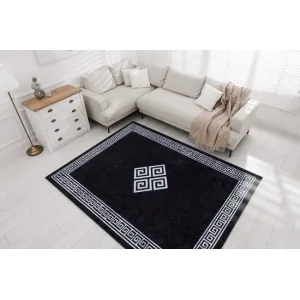 Koberec MIRO 52071.804 rám / grécky, čierny / biely