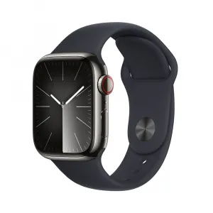 Apple Watch Series 9 GPS + Cellular 41mm Graphite Stainless Steel Case with Midnight... MRJ83QC/A