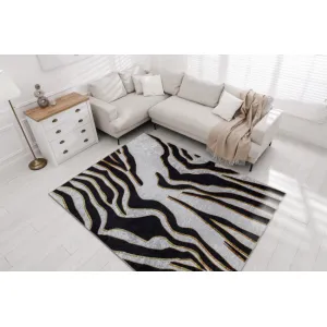Koberec MIRO 52002.807 zebra, krémový / čierny