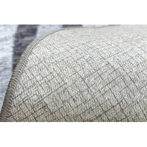 Koberec MIRO 51231.806 línie, sivý / čierny kruh