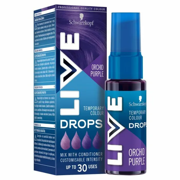 Schwarzkopf Live Drops dočasná farba fialová orchidea 30 ml
