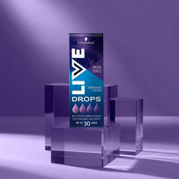 Schwarzkopf Live Drops dočasná farba fialová orchidea 30 ml