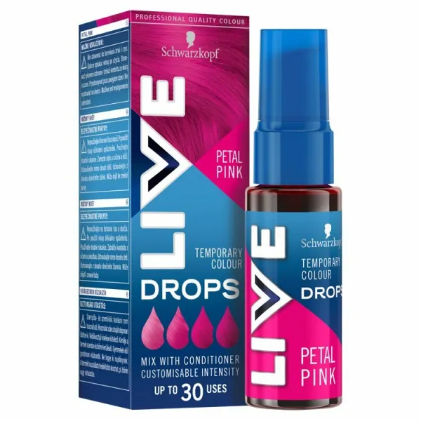 Schwarzkopf Live Drops dočasná farba ružový kvet 30 ml