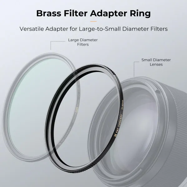 K&F Concept Krúžok adaptéra na mosadzný filter K&F 72-77 mm 27773