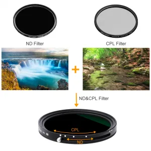 K&F Concept 77MM Nano-X CPL + Variabilný/Fader NDX ND2 ~ ND32, Vodotesný, odolný proti... 17148