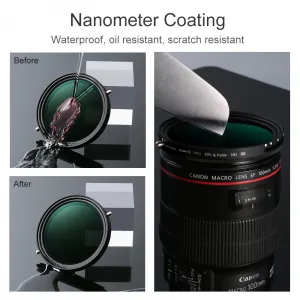 K&F Concept 77MM Nano-X CPL + Variabilný/Fader NDX ND2 ~ ND32, Vodotesný, odolný proti... 17148