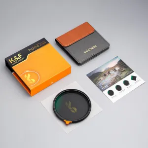 K&F Concept 82mm, multifunkčná nastaviteľná čierna hmla1/4&ND2~32, HD 18606