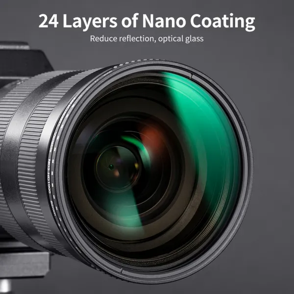 K&F Concept 77 mm, ND3-1000, ultratenký variabilný ND, vodeodolný, zelený povlak 18775