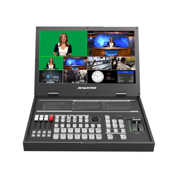 AVMATRIX PVS0615U Prenosný 6-kanálový prepínač s USB streamovaním a 15,6" displejom 21916