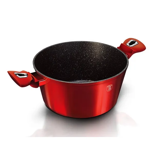 Hrniec Berlingerhaus s mramorovým povrchom a pokrievkou 20 cm Burgundy Metallic Line BH-1256