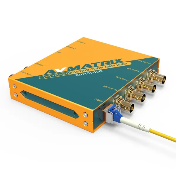 AVMATRIX SD1151-12G 1×5 12G-SDI pretaktovací distribučný zosilňovač 21461