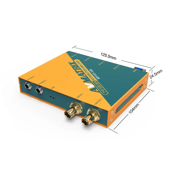 AVMATRIX SD1151-12G 1×5 12G-SDI pretaktovací distribučný zosilňovač 21461