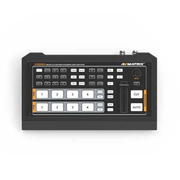 AVMATRIX HVS0403U Micro 4 kanálový SDI a HDMI video prepínač 21444