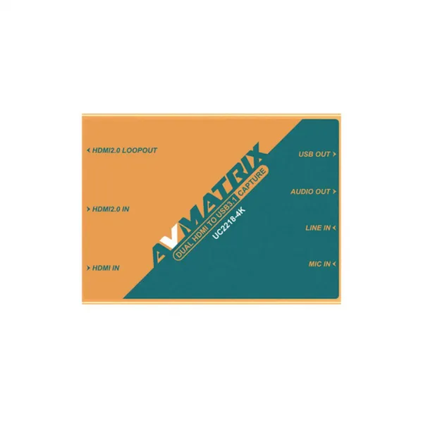 AVMATRIX UC2218-4K Dual HDMI to USB 3.1 Type-C Video Capture 22105
