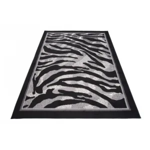 DECOREUM Koberec J313B  čierna Rozmery: 140x200