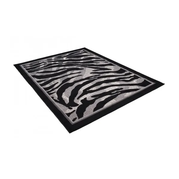 DECOREUM Koberec J313B  čierna Rozmery: 140x200