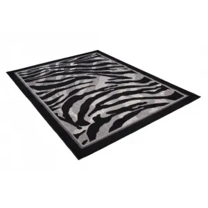 DECOREUM Koberec J313B  čierna Rozmery: 140x200