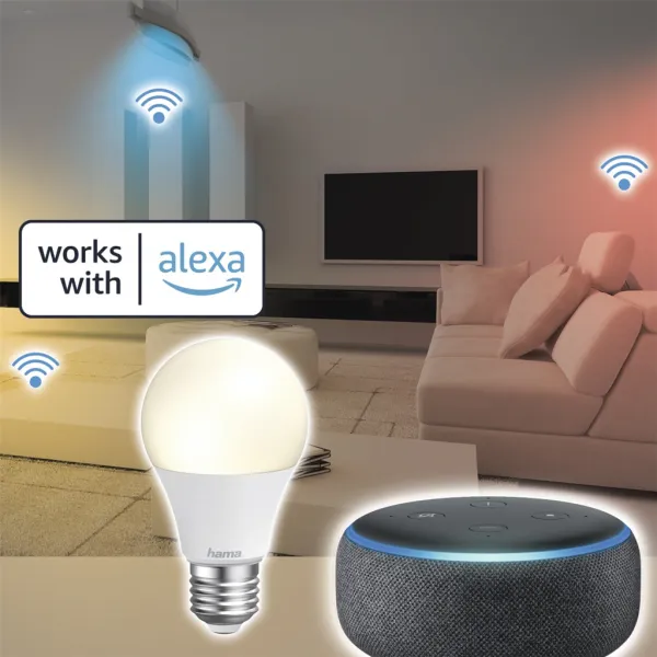 Hama SMART WiFi LED žiarovka, E27, 10 W, biela, stmievateľná 85395200