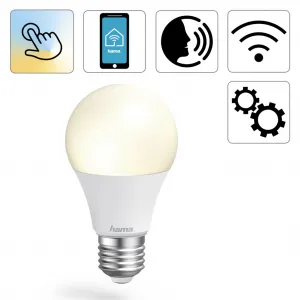 Hama SMART WiFi LED žiarovka, E27, 10 W, biela, stmievateľná 85395200