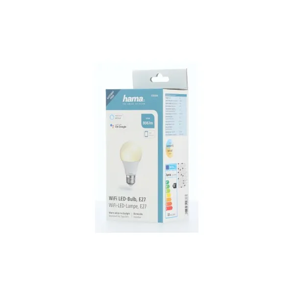 Hama SMART WiFi LED žiarovka, E27, 10 W, biela, stmievateľná 85395200