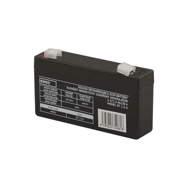 EMOS AKUMULÁTOR SLA 6V/1,3Ah FA -4,7mm
