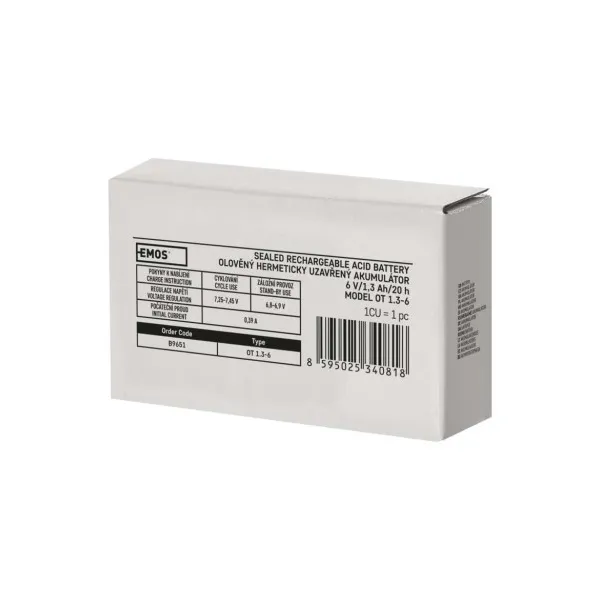 EMOS AKUMULÁTOR SLA 6V/1,3Ah FA -4,7mm