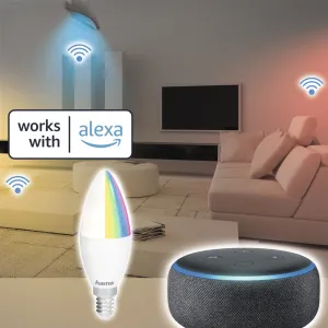 Hama SMART WiFi LED žiarovka, E14, 5,5 W, RGBW, stmievateľná 85395200