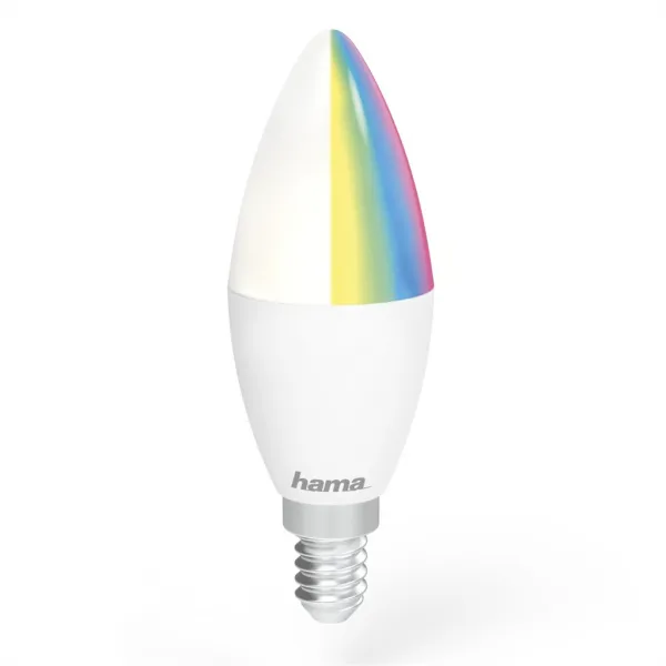 Hama SMART WiFi LED žiarovka, E14, 5,5 W, RGBW, stmievateľná 85395200