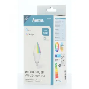 Hama SMART WiFi LED žiarovka, E14, 5,5 W, RGBW, stmievateľná 85395200
