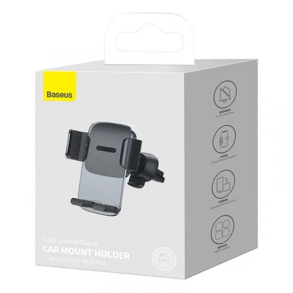 Držiak do auta Baseus Easy Control Clamp (do mriežky ventilácie) čierny